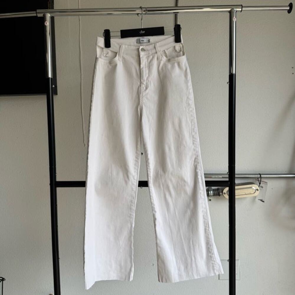 Adika Bootcut Jeans Womens Medium White Denim Regular Fit Light Wash Pocket